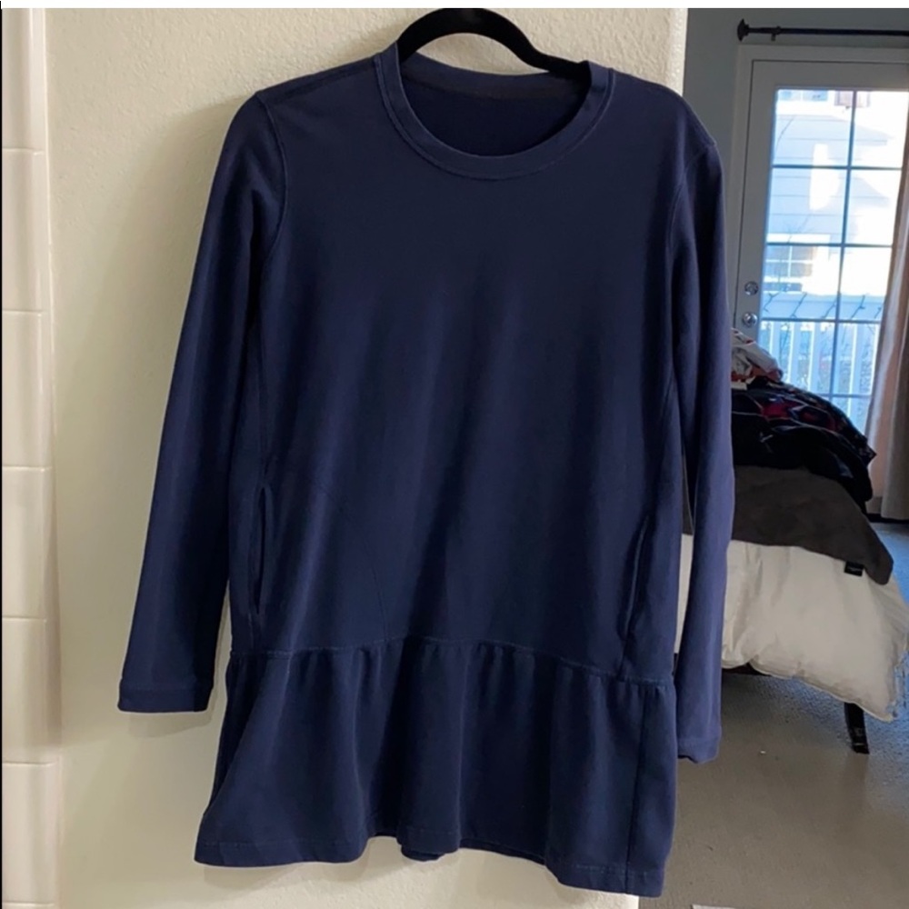 Lululemon Blue Peplum Sweatshirt